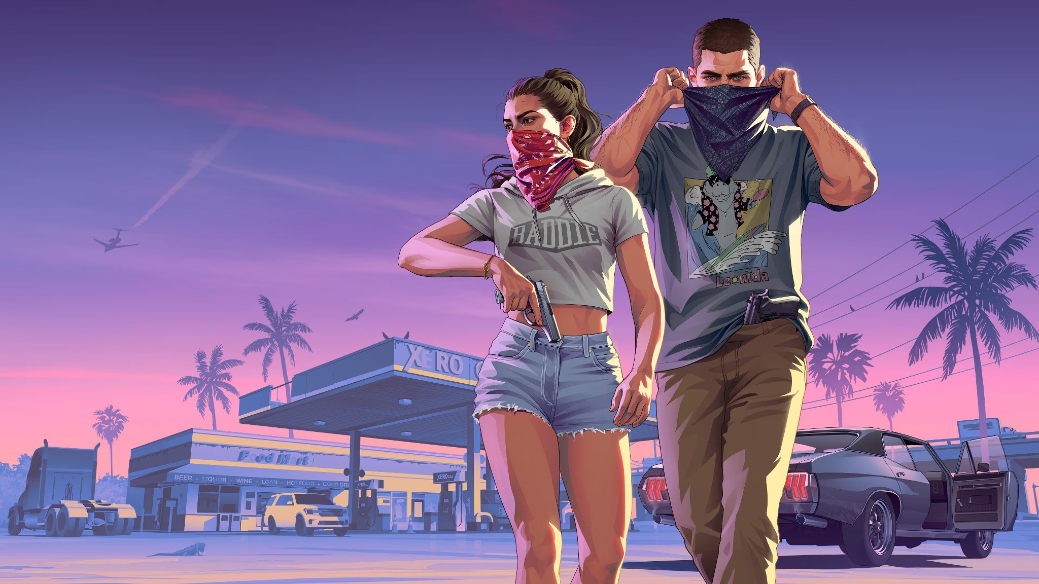Джейсон и Люсия — официальный арт Grand Theft Auto VI, Rockstar Games
